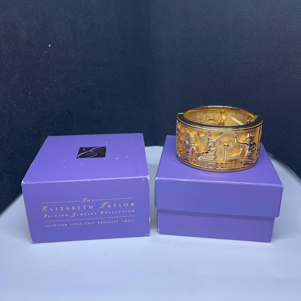 Elizabeth Taylor Avon Collection Egyptian gold cuff bracelet small